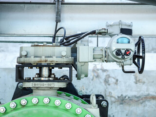 Motor operate valve for On-Off type which apply industrial zone and popular to install with tank, pipe, pump and pond in Combined-Cycle Co-Generation Power Plant.