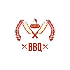 Bbq retro style Vector Logo