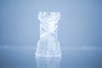 One object photopolymer printed on a 3d printer.