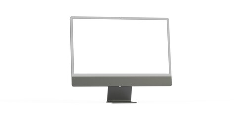 Copy of Realistic Computer, 3D Monitor, in Imac style isolated. dark grey black
