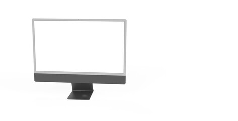 Copy of Realistic Computer, 3D Monitor, in Imac style isolated. dark grey black
