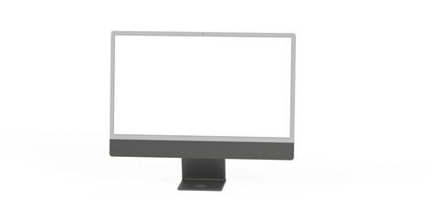 Copy of Realistic Computer, 3D Monitor, in Imac style isolated. dark grey black