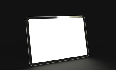 Photo Black tablet computer with blank 3d