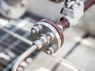 Instrument tube of pressure transmitter in power plant.