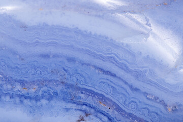 Macro mineral blue agate sapphirin in the rock on black background - obrazy, fototapety, plakaty