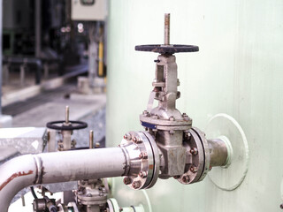 Manual valve for apply industrial zone which popular to install with tank, pipe, pump, and pond in Combined-Cycle Co-Generation Power Plant.