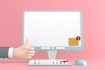 Finance colorful minimalist, mockup business style abstract cartoon 3d rendering