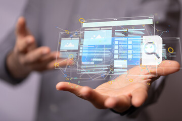 Interface web application in hand