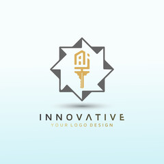 Obraz premium logo a for a real estate team with letter AJ