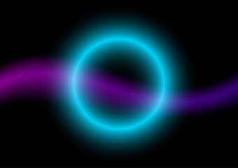 Abstract backgrounds circle ring world blue color wave light shiny rays planet global space digital art futuristic concepts pattern vector illustration EPS10