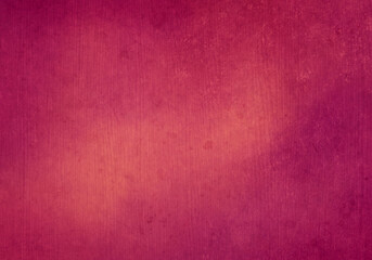 Abstract burgundy red background texture grunge. Old vintage Christmas color of peeling paint with orange spotlight in the center. Antique barn wood texture.