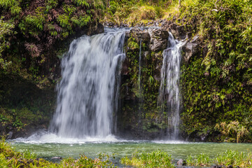 Fototapeta na wymiar Puaa Kaa Falls On The Road to Hana, Maui, Hawaii, USA