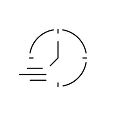 Time and Clock Line Vector