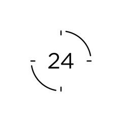 Time and Clock Line Vector