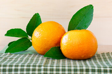 Oranges are fruits that are high in vitamin C. Background for banner Poster.