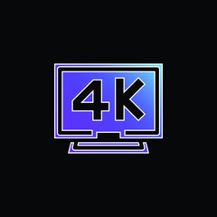 4k blue gradient vector icon