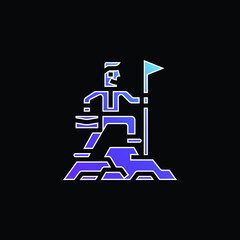 Achievement blue gradient vector icon