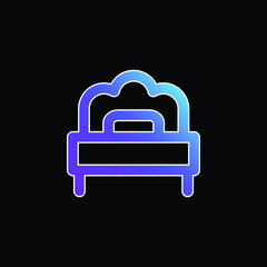 Bed blue gradient vector icon