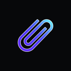 Obraz premium Attach blue gradient vector icon
