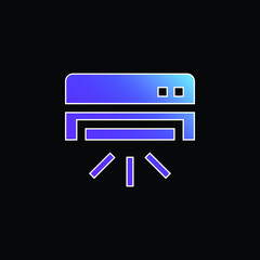 Air Conditioning blue gradient vector icon