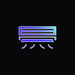 Air Conditioner blue gradient vector icon