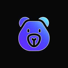 Bear blue gradient vector icon