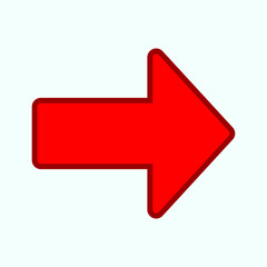 Red arrow icon vector