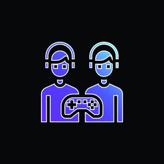 Battle blue gradient vector icon