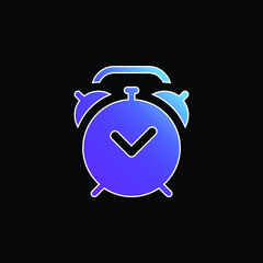 Alarm Clock blue gradient vector icon