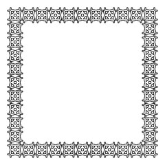 Ornament frame line icon. Simple style ornament poster background symbol. Logo design element. T-shirt printing. Vector for sticker.