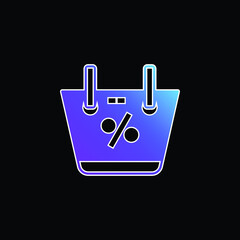 Basket blue gradient vector icon