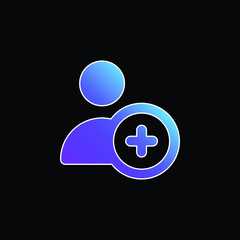 Add User blue gradient vector icon
