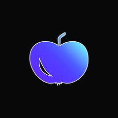 Apple Of Black Shape blue gradient vector icon