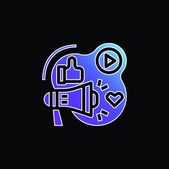Advertising blue gradient vector icon