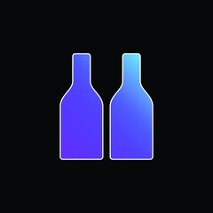 Bottle blue gradient vector icon