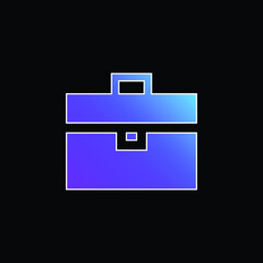 Briefcase blue gradient vector icon