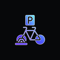 Bicycle Parking blue gradient vector icon