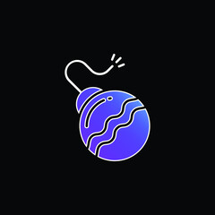 Bomb blue gradient vector icon