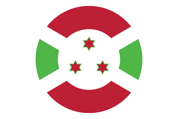 Circle flag vector of Burundi on white background.
