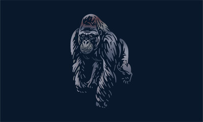 Mountain gorilla on dark background © Janja