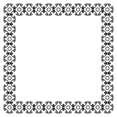 Ornament frame line icon. Simple style ornament poster background symbol. Logo design element. T-shirt printing. Vector for sticker.