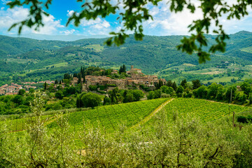 Montefioralle Florence Tuscany The ancient medieval village