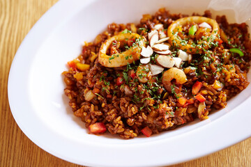 Various seafood fried rice ,Asian food 
