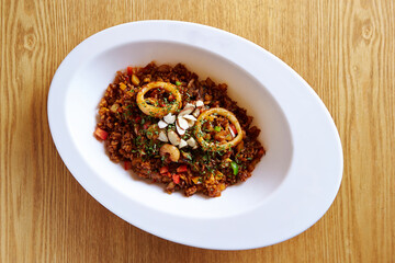 Various seafood fried rice ,Asian food 