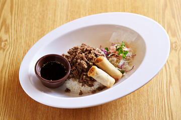 fried pork with rice