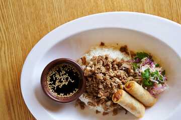 fried pork with rice