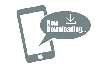 スマホ　ダウンロードアイコン　ベクター