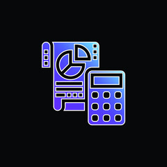 Accounting blue gradient vector icon