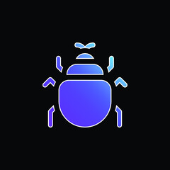 Beetle blue gradient vector icon