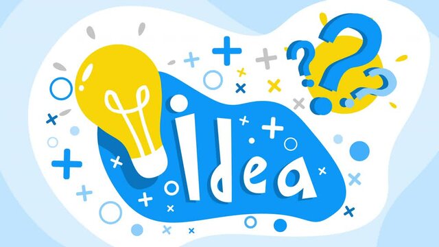 Doodle design style concept of creative idea in 4k video.